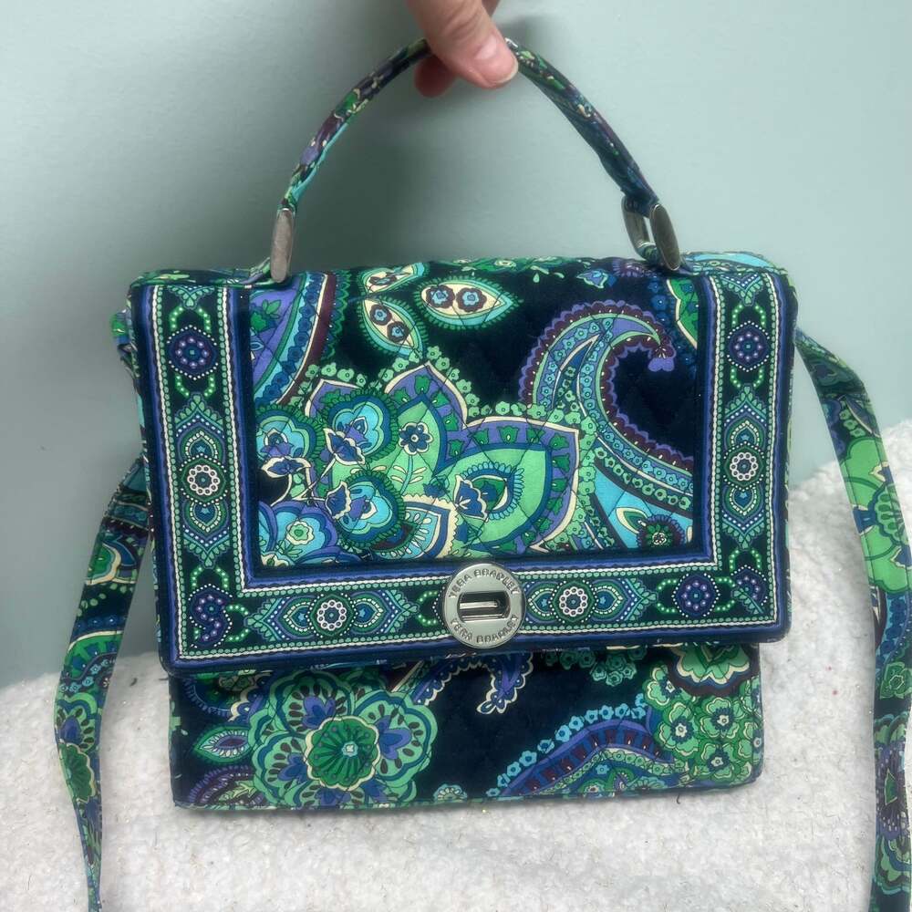 Vera Bradley Blue Rhapsody Julia Bag With Turn Lock